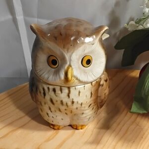 Vintage Otagiri Japan Owl Preserve Pot/Honey Jar